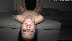 she grabbed her tight body but couldn't escape his monster cock pounding in the bedroom