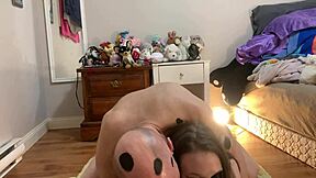 Babysitter takes big cock bareback in tight asshole for hard daddy fuck session