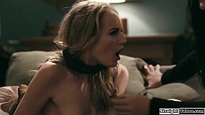 Doctor and Brunette Feel Intense Domination Over Blindfolded Patient in Hospital Group Session. Emotions Run High With Feet Fetish and Pussy Licking!