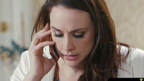 Tiny lesbo SPREADS her legs for milf beauty with big tits and tattoo in foreplay