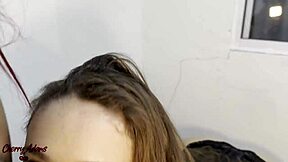 Five Brazilian brunette teens in lesbian orgy licking shaved pussies with strapon fingering at party