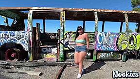 I made her cum in public - Aleksa Mink - risky sex with bent over blowjob! 😏