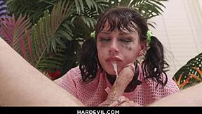 Bryan Gozzling buttfucks slim tattooed cutie CC Doll, leaving me breathless with desire.