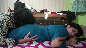 desi couple shares sweet romance with passionate kisses and embraces in their bedroom