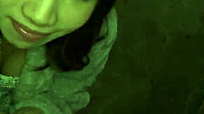 Behind the bowling alley, she eagerly sucked his cock and swallowed the cum she craved.