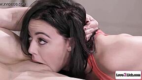 Hey, check out these yoga babes getting flexible in some hot lesbo sex with scissoring and licking.