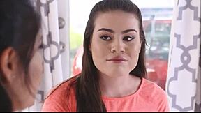 Hey, check out these two teen Latina stepsisters with braces getting fucked together