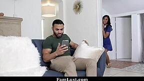 Pervert step uncle fucks hot teen Penelope White with blowjob and cumshot in daddy roleplay