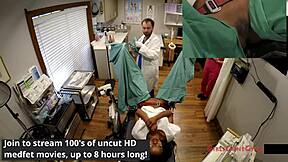 ebony student hottie nikki stars gyno exam caught on spy cam by doctor tampa girlsgonegyno - tampa university physical reup