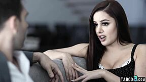 Nasty Brunette Babe Vanna Bardot Uses Trimmed Pussy On Juror!