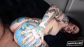 Imagine this petite redhead with pierced nipples getting her tight shaved pussy filled with jizz in cowgirl and doggystyle.