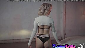 petite teen 18+ blondie polina reveals her nice shaved pussy in a vintage car 😍