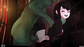 Mavis experiences intense hardcore sex sounds in a hotel room with crossdressing elements