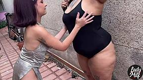 He Took the College Girl from the Party to an Alley for Petite Latina Fucking