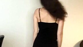 fit teen nadia diamo models lingerie with heels in solo striptease session