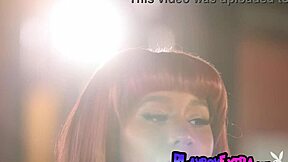 i'm classy redhead ebony teen jenna foxx stripping off stockings and lingerie to pose naked with my big natural tits for playboy.