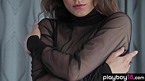 pale skinned ukrainian milf model sofi ka takin off her fancy black dress...