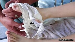 Beautiful babe emily ross feels amazing fucked by grandpa masseur nico n with cumshot