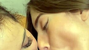 Lesbian Shower Turns into Sloppy Double Blowjob with Huge Facial Cumshot and Cum Swap in Pov