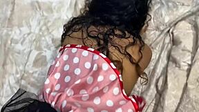 minnie mouse craves cheese but takes interracial homemade pussy fucking with dildo on halloween instead