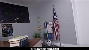 Petite Virgin Latina Stepsister Craves First Time in Classroom POV!