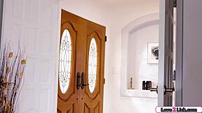 Teen Almost Gets Caught Licking Her Tutors Pussy