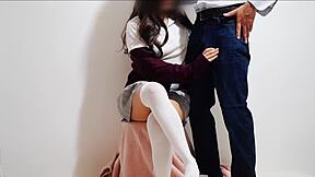 profesor, quieres que te chupe el pene? alumna mexicana se deja follar en su casa por maestro pervertido para pasar el año