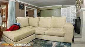 this submissive black babe got a rough blowjob and hard fucking from american guy during her amateur casting interview