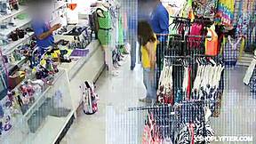 Hot thief pays with pussy and gets railed bent over in office doggystyle