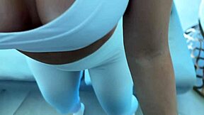 She met a guy at the gym with her big boobs and huge ass leading to creampie action