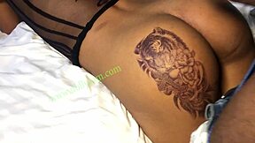 In this amateur video, a horny ebony teen takes big black cock from behind in rough doggystyle anal action.