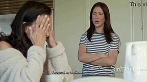 Oh man, this sex support group with petite student and teacher went totally gnarly with hardcore domination!