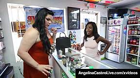 Bbw Cuban Angelina Castro Strapon Fucks Bbw Harmonie Marquis In Interracial Lesbian Doggystyle Action