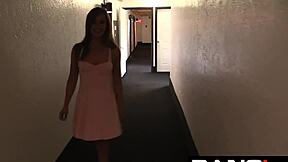 Oh wow, can April Brookes swallow that jizz load on her pretty face after hardcore group audition?!