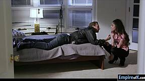 yo this petite teen arielle faye is getting her shaved hole drilled deep by big cock