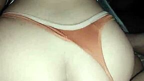 stepsister mistakes hole for accidental anal sex with big cock pov, cumming on her ass in homemade lingerie romp