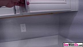 Petite ebony teen stepsis fucks stepbro for porn practice