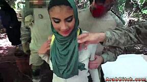 blonde milf gives outdoor blowjob in army uniform away from home 😏