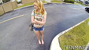 Used paperstreet teen slovemoney Lucy Tyler Titan gets hardcore on the street.