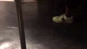 Big Ass Girl on Train Feels Intense Groping in College Voyeur Scene