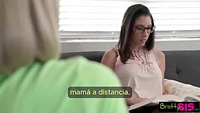 hey that stepsister blonde with tattoo really digs rough sex in spanish sub