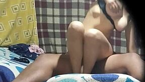 Whoa, spy this real mexican latina actress riding with orgasm on hidden cam - she's cute and talking dirty