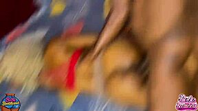 Monster Cock Destroys Petite Ebony Pussy from Africa in Doggystyle Missionary with Massive Squirting Cum