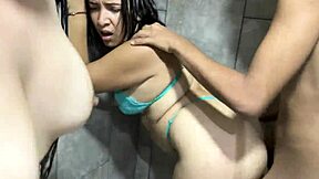 trio entre hermanastro with anal assfucking and blowjob 😈