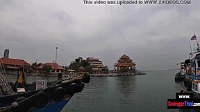 Amateur Teen Couple Has Public Sex on Island in Thailand with Bent Over Blowjob and Hardcore Fucking?