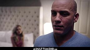 teen stepdaughter receives her birthday present from stepdad in a special moment