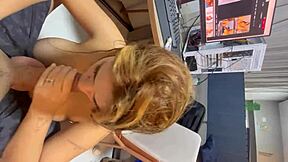 Teen couple does strong anal sex with big cock in pov blowjob