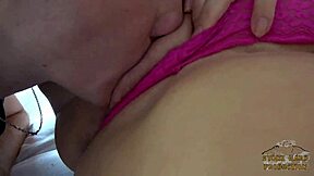 anjaamelia celebrates birthday by deflowering her best friend's stepbrother in leather heels. the chubby german teen gets accidental creampie in european homemade scene.