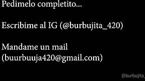 argentinian blonde with big tits in lingerie masturbates pussy solo using dildo in sexy pollerita de cuero