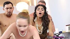 Office Teen Stepdaughters in Professional Setting